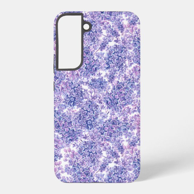Violett Aquarelllila-Blume Samsung Galaxy Hülle (Rückseite)