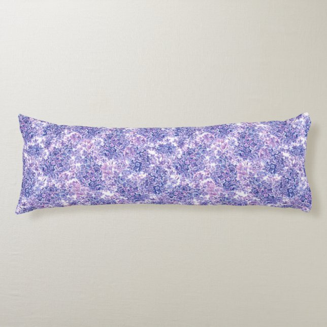 Violett Aquarelllila-Blume Seitenschläferkissen (Vorderseite)