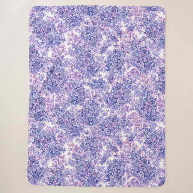 Violett Aquarelllila-Blume Sherpadecke (Vorderseite)