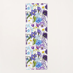 Violett-blaue Blume. Yogamatte
