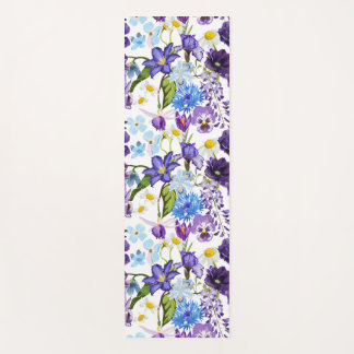 Violett-blaue Blume. Yogamatte