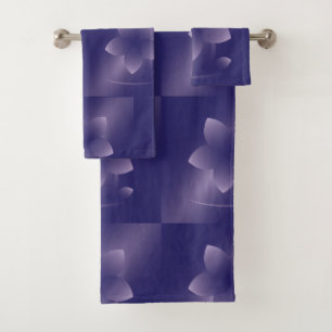 Violett-Blume Badhandtuch Set