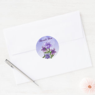 Violett-Blume danke Ihnen Aufkleber