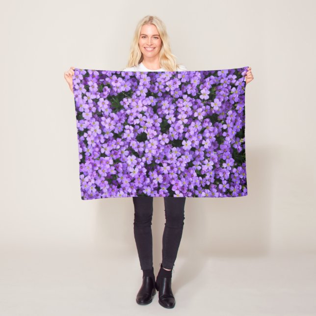 Violett Blume Fleece Blanket Violett (Beispiel)