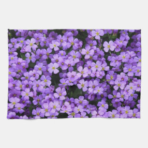 Violett Blume Handtuchhandtuch Violetten Frühling Geschirrtuch