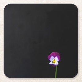 Violett-Blume-Küstenercnm Rechteckiger Pappuntersetzer