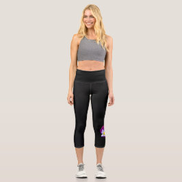 Violett-Blume lecapcnm Capri Leggings
