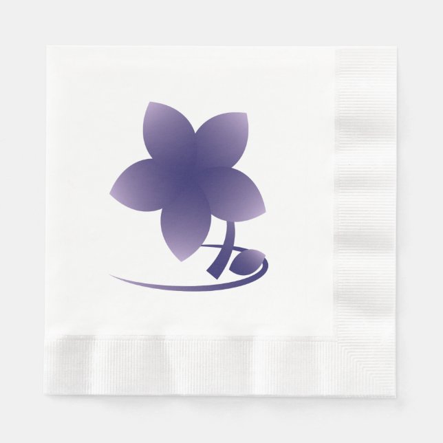 Violett Blume nb Serviette (Vorderseite)