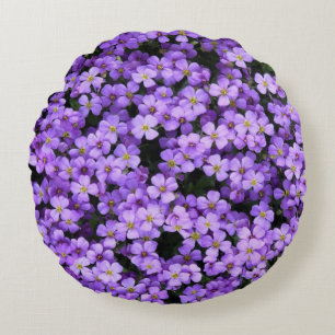 Violett-Blume Rundes Kissen