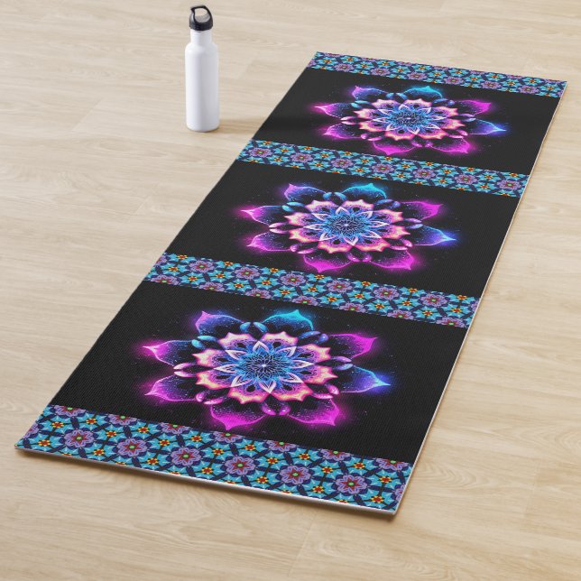 Violett-Blume Yogamatte (Beispiel)