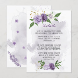 Violett-Blumen-Gründetails Begleitkarte