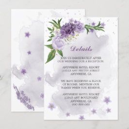 Violett-Blumen-Gründetails Begleitkarte