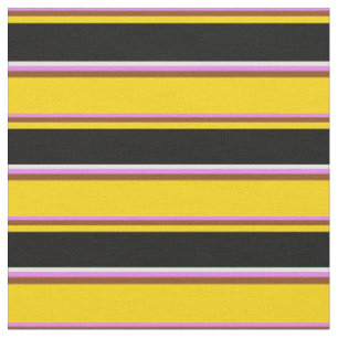 Violett, braun, gelb, schwarz und Minze Creme Line Stoff
