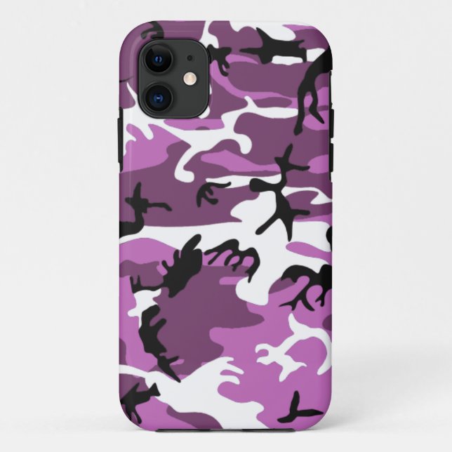 Violett-Camouflage Case-Mate iPhone Hülle (Rückseite)
