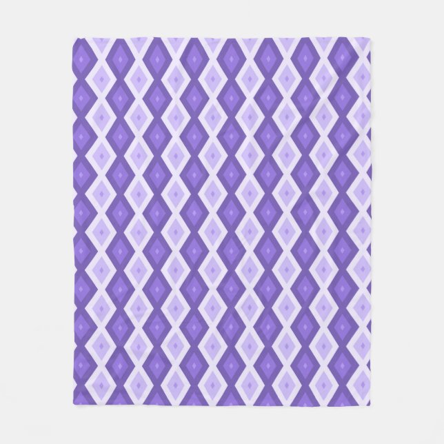 Violett-Diamantmuster Fleecedecke (Vorderseite)