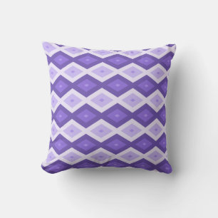 Violett-Diamantmuster Kissen