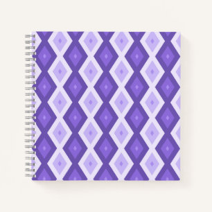 Violett-Diamantmuster Notizbuch