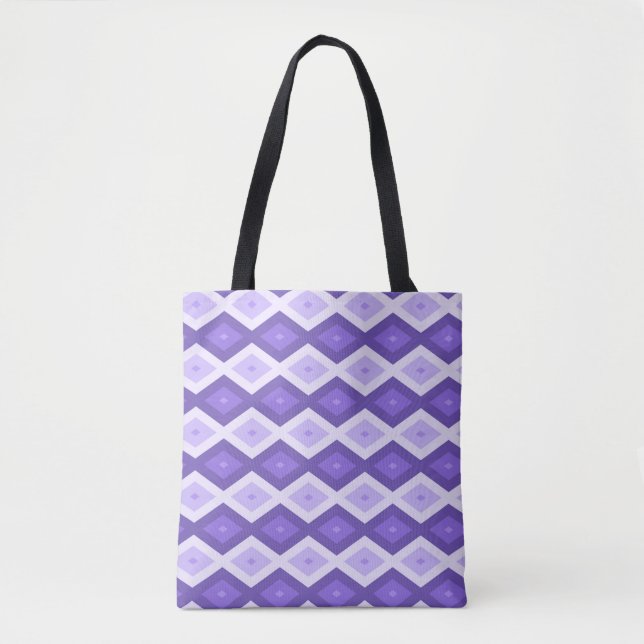 Violett-Diamantmuster Tasche (Vorderseite)