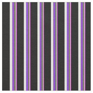 Violett, Dunkelolie grün, Lila, weiß und schwarz Stoff