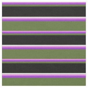 Violett, dunkle Orchideen, Olivgrün, Schwarz und W Stoff