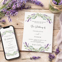 Violett-Hochzeit von Lavendel Eukalyptus
