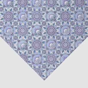 Violett, Lavendel, Flieder, Blau & Weiß im Art Dec Seidenpapier