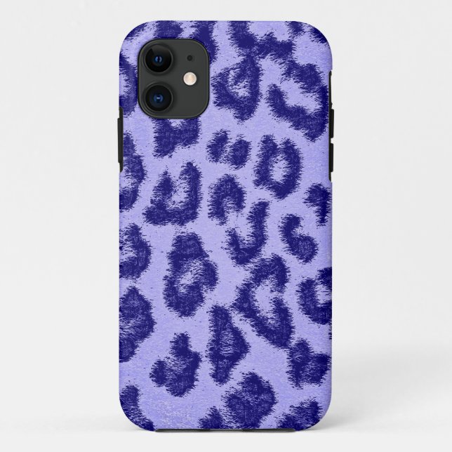 Violett Leopard Printhaut Case-Mate iPhone Hülle (Rückseite)