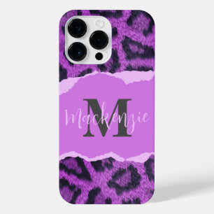 Violett-Leopard-Printwerbung iPhone 14 Pro Max Hülle