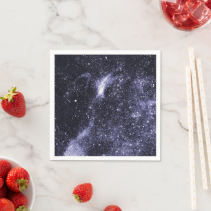 Violett lila abstrakte Galaxie Serviette