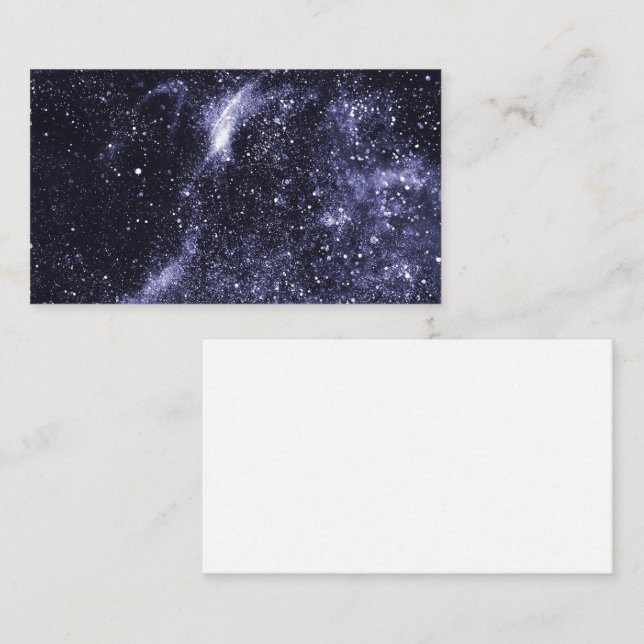 Violett lila abstrakte Galaxie Visitenkarte (Vorne/Hinten)
