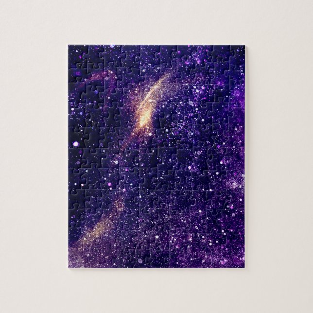Violett lila abstraktes Galaxienuniversum (Vertikal)