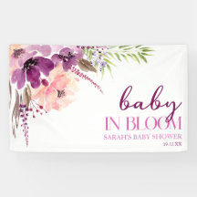 Violett Lila Blütenbaby in Bloom Baby Dusche