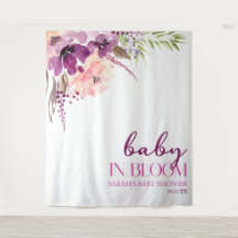 Violett Lila Blütenbaby in Bloom Baby Dusche