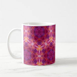 violett, lila, orange und blau, wasserfarben kalei kaffeetasse
