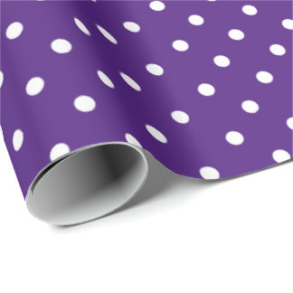 Violett Lila | White Polka Dot Wrapping Paper Geschenkpapier