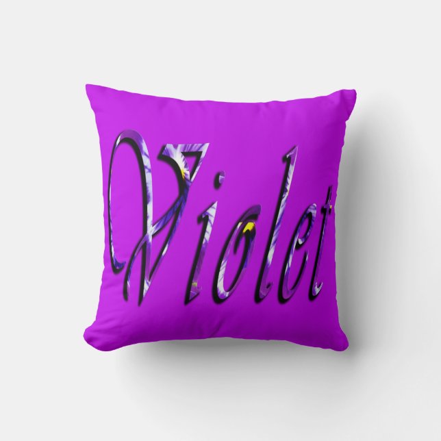 Violett, Mädchenname, Logo, Lila Polster (Vorderseite)