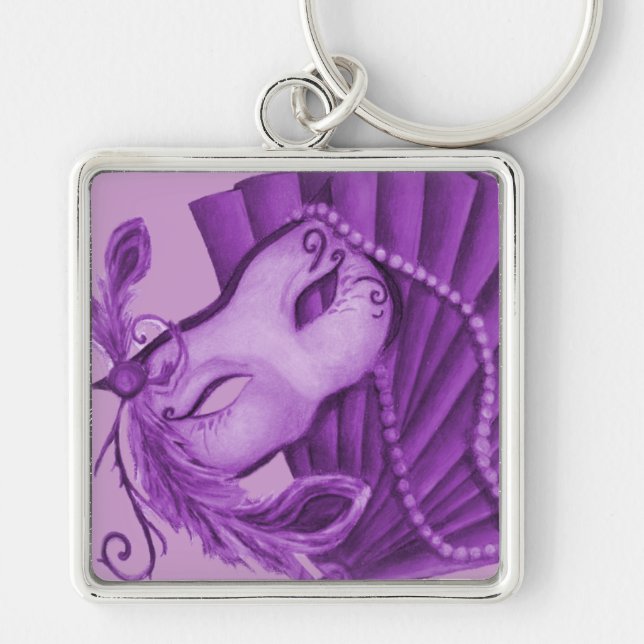 Violett-Masquerade Schlüsselanhänger (Vorne)