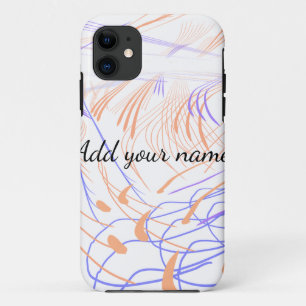 Violett orange Wasserfarbe abstrakt Namenstext th Case-Mate iPhone Hülle