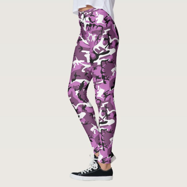 Violett Rosa Camouflage Leggings (Links)
