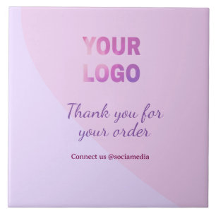 Violett rosa Ihr Logo mit uns Social Media verbind Fliese