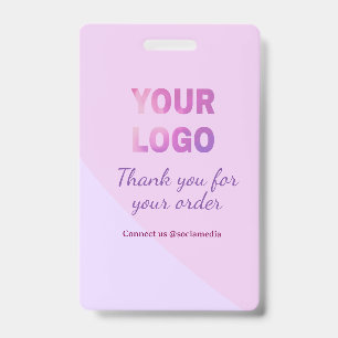 Violett rosa Ihr Logo mit uns verbinden soziale Me Ausweis