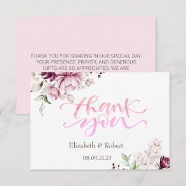 Violett-Rose in Aquarellfarben Vielen Dank Dankeskarte
