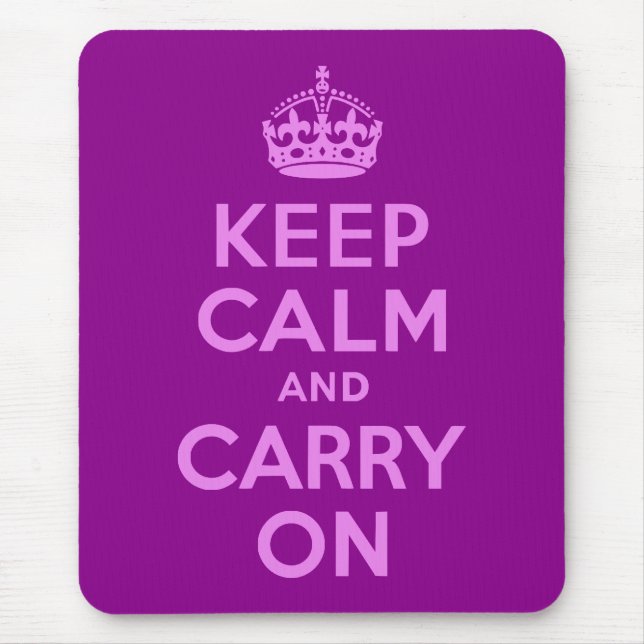 Violett Ruhe bewahren und weiter tragen Mousepad (Vorne)