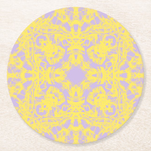 violett runder pappuntersetzer (Vorderseite)
