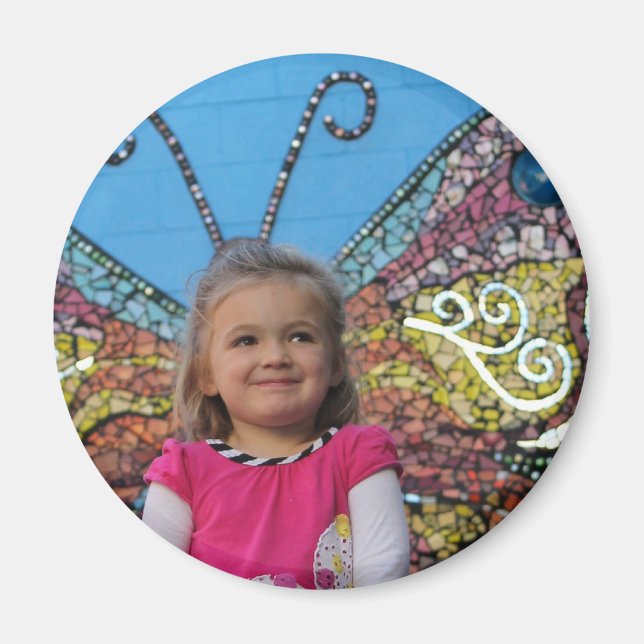 Violett (Schafe) Schmetterlingsmagnet Magnet (Vorne)