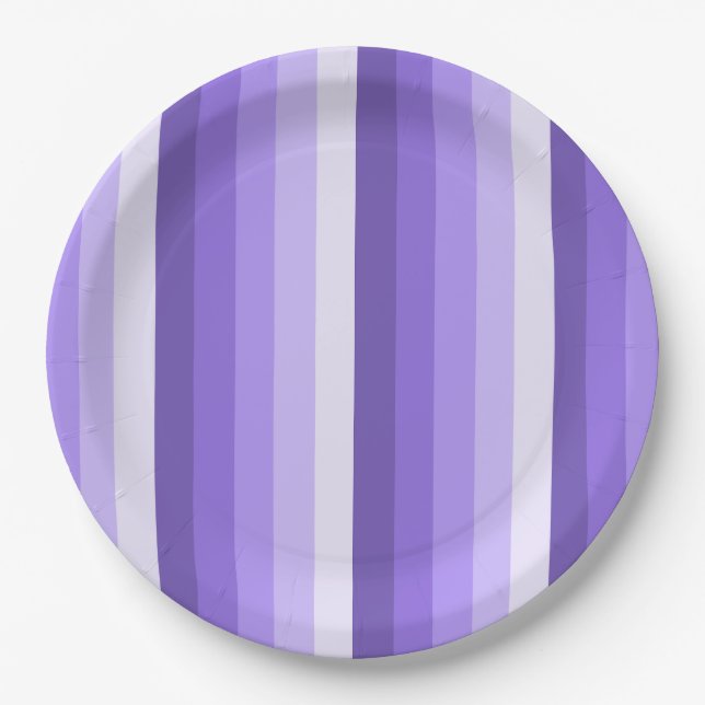 Violett-Schattenstreifen Pappteller (Vorderseite)