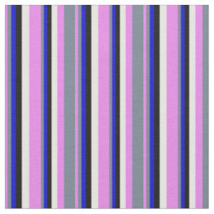 Violett, Schiefergrau, Blau, Schwarz und Weiß Stoff