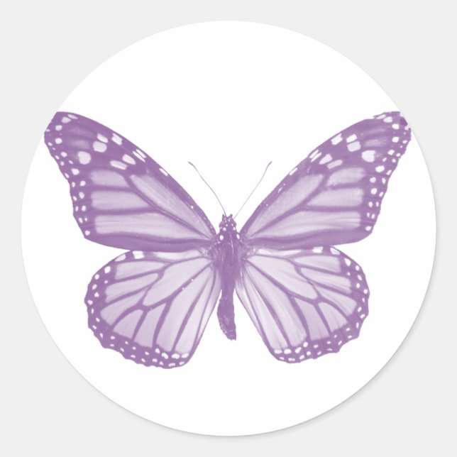 Violett-Schmetterlingsklemme Runder Aufkleber (Vorderseite)