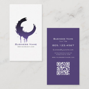 Violett-schwarzer Farbverlauf Customizable Visitenkarte