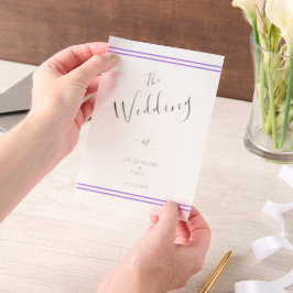 Violett Streifen Hochzeit Braut und Groom